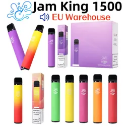 100% originale Jam King 1500 vape usa e getta Magazzino UE in stock puff vape pen sigaretta elettronica Einweg Vape 2ml Preriempito Aroma succo 550mAh Batteria 2% 20mg