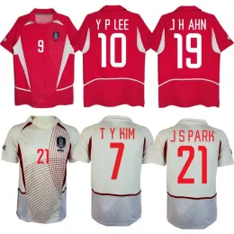 2002 South Korea retro soccer jerseys 02 04 C G SONG Ahn Jung-hwan M B HONG Park Ji-sung T Y KIM vintage classic football shirt