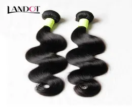 2 paquets brésiliens vierges cheveux humains tissage vague de corps non transformés 8A péruvien malaisien indien Remy extensions de cheveux noir naturel 7832677