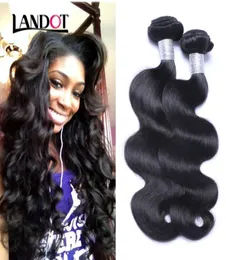 Peruwiańskie malezyjskie indyjskie kambodżańskie brazylijskie filipińskie eurazjatyckie fala ciała Virgin Hair Extensions Naturalny kolor Remy Human Hair Wea5374476