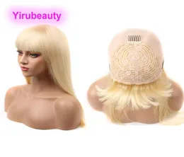 Brazilian Capless Wigs 613 Color Body Wave Virgin Hair 1030inch Blonde Mechanism Wig 100 Human Hair Straight6619076