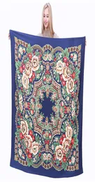 New Twill Silk Scarf Women Bohemia Floral Print Square 스카프 패션 랩 여성 Foulard Large Hijab Shawl Neckerchief 130cm132759393