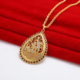 Splendida collana con ciondolo con diamanti Alara placcato in oro 18 carati in stili europei e americani