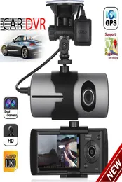 Podwójny obiektyw GPS Car HD DVR Dasp Cam Rejestrator wideo GSensor Nocna wizja 7214542