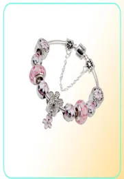 Bracciale magnolia in argento 925 accessori con ciondoli bracciali ciondolo fiore di pesco braccialetto con ciondoli magnoliaeflora perline come regalo fai da te Weddin7871802