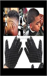 Barbers Wave Brush 장갑을위한 Magic Curl Hair Sponge Gloves Curly Hair Styling Care 10PCS VDNVU V03HE8781866을위한 스타일 도구