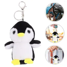 Sleutelhangers van het deksel voor vrouwen pluche knuffeldier ornament tas hanger pinguïn