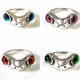 Jewelry 10/20/30/50/100pcs Cute Frog Ring Artistic Design 4 Colors Evil Eyes Vintage Punk Metal Rings Unisex Women's Animal Jewelry