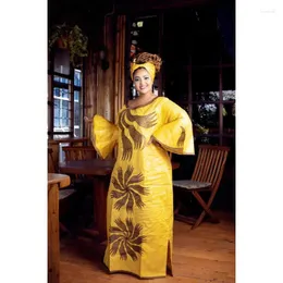 Ethnic Clothing African Design Dress For Woman Bazin Riche Embroidery Long