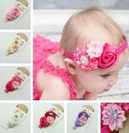 Baby Stirnband Band Säugling Kinder Haarschmuck Mädchen Neugeborene Kristall Blume Floral Kopfbedeckung 20199756674