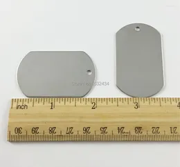 Anhänger Halsketten 200 teile/los Dog Tag Anhänger ID Beide Seiten Spiegel Polnisch DIY Druck Gravieren Edelstahl