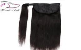 Evermagic Ponytail Human Hair Remy Straight European Ponytail Hairstyle 100g 100 Натуральные заколки для волос в наращивании8685472