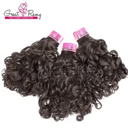 Tramas 3 piezas tejido rizado brasileño tejidos de cabello natural paquetes de cabello brasileño de 1030 pulgadas para mujeres negras dhgate Greatremy cabello envío rápido