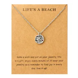 Starfish Sailing Waves Seahorse Beach Ocean Pendants Necklaces Sea Turtle Sand Dollar Mermaid Women Men Fashion Jewelry Gift289O