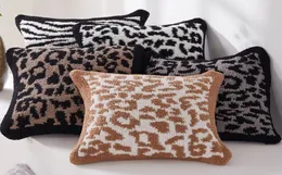 Federa jacquard lavorata a maglia zebrata leopardata cuscino a piedi nudi coperta da sogno cuscino per divano super morbida microfibra 100 poliestere5928699