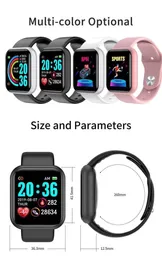 Y68 Smart Watch 남자 숙녀 아이 스포츠 피트니스 추적기 혈압 심박수 모니터 안드로이드 iOS Xiaomi 용 여성 팔찌