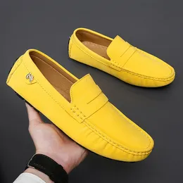 Designer Men Women Loafers Leather Moccasins Handmade Driving Shoes Italian Luxury Brand Mens Big Size 3548 Flats 240102