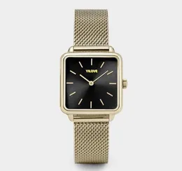 High Quality Square Small Simple Dial Watches Dress Luxury Women Quartz Movement Clock Female Lady Vintage Military Analog All the Crime Cute Wristwatch Gifts