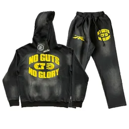 hellstar tracksuit No Guts No Glory Hoodie pants luxury hoodie Hellstar Studios Street Casual T Shirts Flare pants Stitched sports casual pants flared bottoms SMLXL