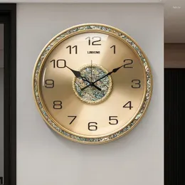 Wanduhren Luxus Uhr Modernes Design Europäischen Retro Wohnkultur Shell Digitale Uhr Wohnzimmer Dekoration Reloj De Pared