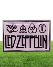 Rock Band Led Zeppelins Emalj Pin Brooch Metal Badges Lapel Pins Brooches Ryggsäck Krage denimjacka smycken Tillbehör3562324