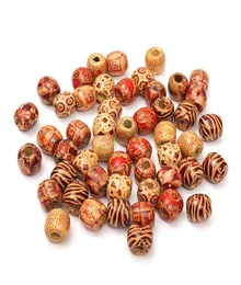 50st Dreadlock Beads Dreads Wood Wood Hail Bead flätade ringrör manschettklämmor för flätor Frisyr Hårförlängningar Tillbehör 6747514