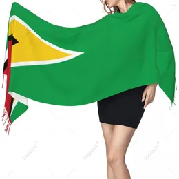 Lenços Guiana Bandeira Cachecol Pashmina Quente Xale Envoltório Hijab Primavera Inverno Multifuncional Unisex