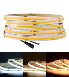 COB LED Strip Light 320 480 LEDSM Yüksek Yoğunluklu Esnek Bant Şeridi 30006500K RA90 LED Işıklar DC12V 24V6208267