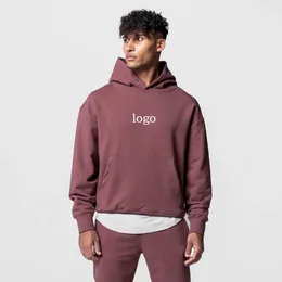 Herenhoodies Aangepast logo Zwaargewicht 320g katoenen hoodie voor mannen en vrouwen Loszittende sportpaar Pullover Top