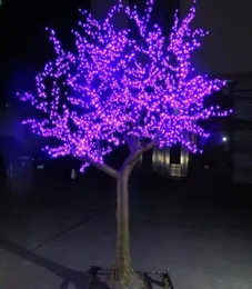 Ao ar livre led artificial flor de cerejeira árvore luz lâmpada árvore de natal 2304 pçs leds 98ft30m altura 110vac220vac à prova chuva drop5528817