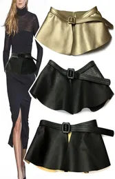 Bälten 2022 Trending Woman Wide Gold Black Corset Belt Ladies Ruffle kjol peplum midja cummerbunds för kvinnor klänning3985297