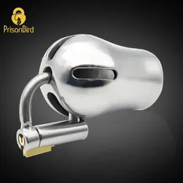 CHASTE BIRD Male Luxury Chastity Device Stainless Steel Cock Penis Cage with Titanium Plug PA Magic Lock Sex Toy BDSM A294 240102