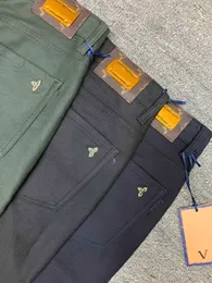 LLL Дизайнерские роскошные мужские классические брюки Деловые брюки Прямые брюки Повседневные брюки Модный бренд однотонные леггинсы Черный зеленый оптом