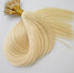 Alta qualità 18 pollici doppio disegno 613 estensioni dei capelli indiani diritti Remy Micro Nano Ring 1g stand 200glot capelli umani cheratina Ex8791862
