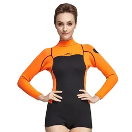 재킷 SBART SUNPROTECTION 긴 소매 2mm 네오프렌 수영복 발진 wetsuit 여자 겨울 따뜻한 서핑 다이빙 재킷 2xl