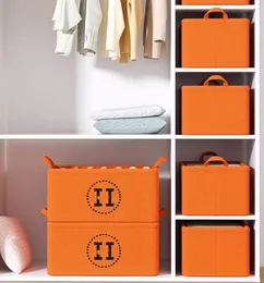 simple Storage Basket Cotton Linen Eva Thickened Fold Wardrobe Storage Basket Clothes Socks Sundries Storage Box