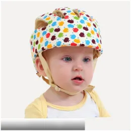 Chapéus Chapéus Segurança Bebê Protetor Capacete Algodão Malha Macia Ajustável Protetor de Cabeça Criança Cap para Meninos Meninas Aprenda a Andar 230720 D DHzkm ZZ