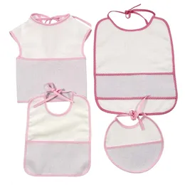 Cross Stitch Bibs Infant Saliva Towels Burp Cloths Baby Waterproof Bebe Girls DIY 4PCS/Set 240102