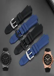 لسلسلة MK MK8184 MK8152 MK9020 MK8730 MK8761 8295 8296 8445 Rubber Watchband Convex Silicone 29x13mm Mens Strap Black Blue 2204989397