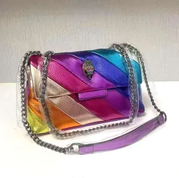 Kurt Geiger Bag Mini Kensington Love Heart Rame torebki łańcuch torebki Kobiet Rainbow Casual Style