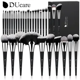 Ducare conjunto de pincéis de maquiagem profissional, 10-32 peças, kit de maquiagem, base de cabelo sintético, sombras poderosas, mistura de ferramentas de beleza 240102