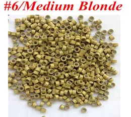 1000pcsBag 50mmx30mmx30mm Micro Aluminium with Silicone Rings LinksBeads For Hair Extensions tools 8 colors6941638
