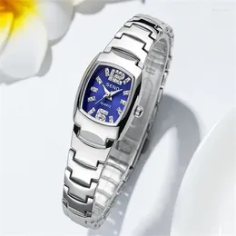 Wristwatches Square Watch Female Student Trend Temperament Ladies Quartz Ins Wind 2024 Diamond