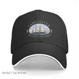 Cappellini da baseball Vancouver British Columbia Design nautico Berretto da baseball Cappello anime Visiera termica Compleanno Uomo Donna