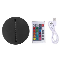 Colors Changeable Touch LED Lamp Base for 3D Illusion Lamp 4mm Acrylic Light Panel 3D Nights Lights1173895