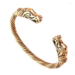 Brazalete Joyería de moda Pulsera abierta Patrón de perro Estilo de sentimiento vikingo Diseño de personalidad Aleación de zinc Proporcionar gota