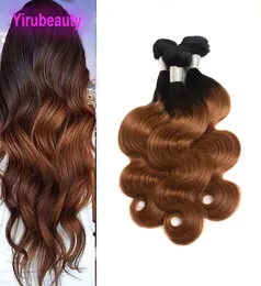 Malaysian 100 Human Hair Three Bundles 1B30 Ombre Hair Extensions Body Wave Straight Whole 1B 30 Dyed Hair Products5051804