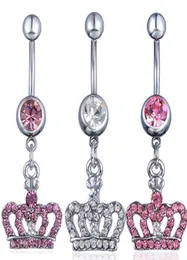 D0370 Crown Belly Bell Button Ring Mix Colours01234562165265