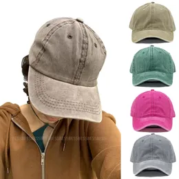 Bawełniany czapka baseballowa dla mężczyzn i kobiet baseballowe czapki Regulowane swobodne bawełniane słoneczne czapki Unisex stałe kolory czapki 231229
