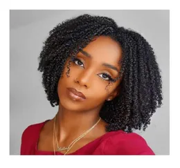 Nowa moda krótka Bob Kinky Curly Perg Brazilian Hair African Ameri Symulacja ludzkie włosy Kinky Curly Perg w Stock66927266161518